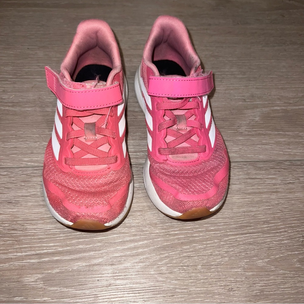 Pink adidas tennis shoes